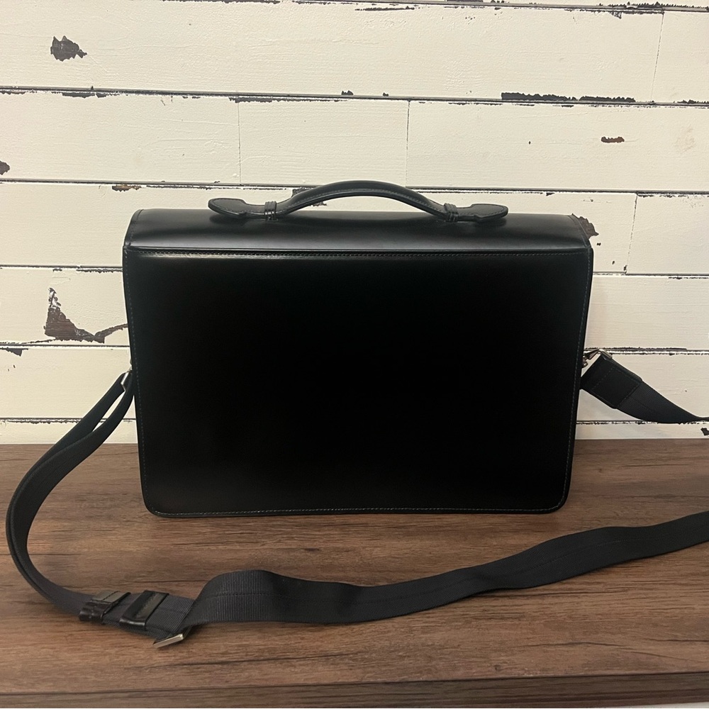 ⚠️CLEARANCE SALE⚠️ Jack Georges Black Leather Briefcase Laptop Bag - Picture 3 of 4